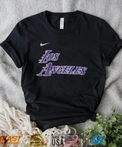 Nike 2022 23 City Edition Los Angeles Lakers Black Boxy T Shirt