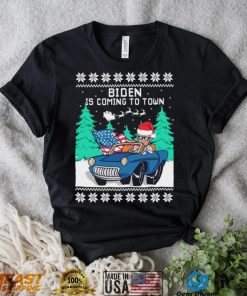 Official Merry Christmas Joe Biden Is Coming To Town Ugly sweater Christmas shirt