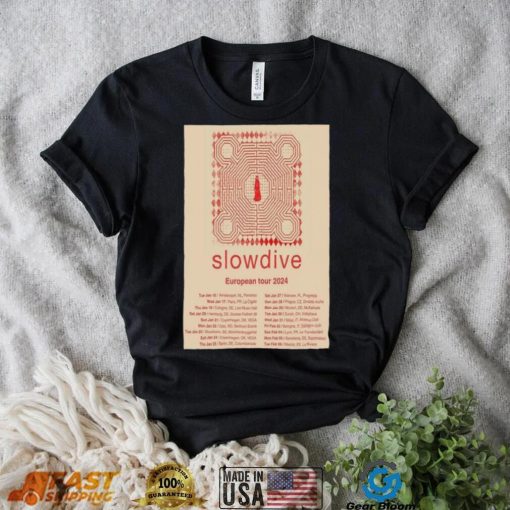 Official Slowdive European Tour 2024 Poster shirt