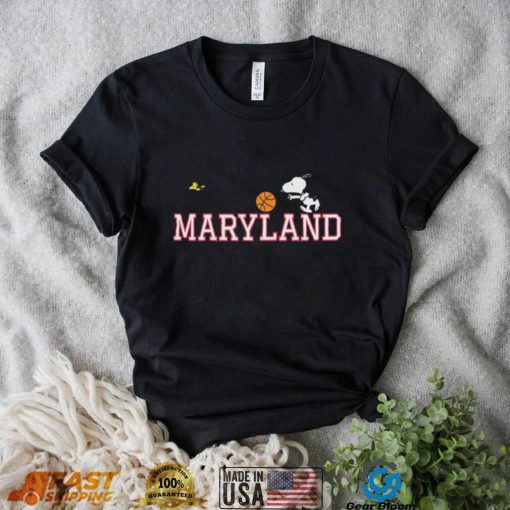 Official Snoopy And Woodstock Peanuts Maryland Basketball shirt