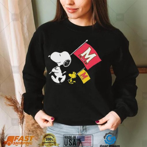Official Snoopy And Woodstock Peanuts Maryland Gameday Flags shirt