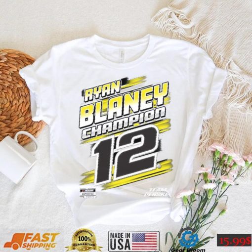 Penske Heather Charcoal Ryan Blaney 2023 NASCAR Cup Series Champion Trophy T Shirt