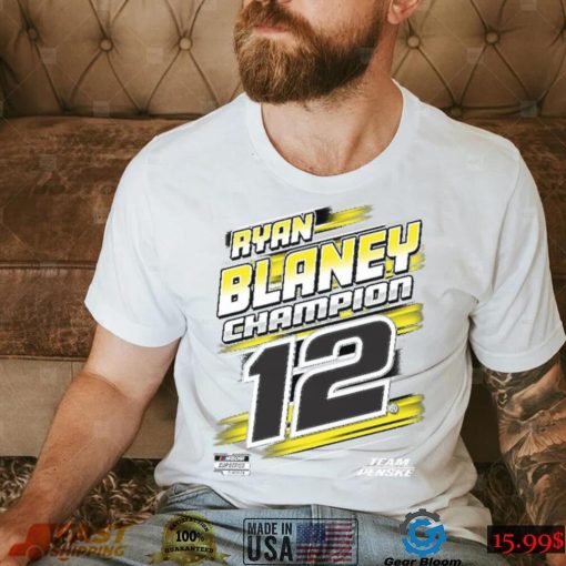 Penske Heather Charcoal Ryan Blaney 2023 NASCAR Cup Series Champion Trophy T Shirt