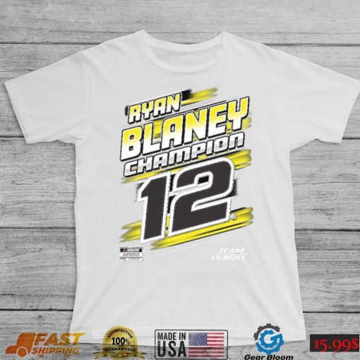 Penske Heather Charcoal Ryan Blaney 2023 NASCAR Cup Series Champion Trophy T Shirt