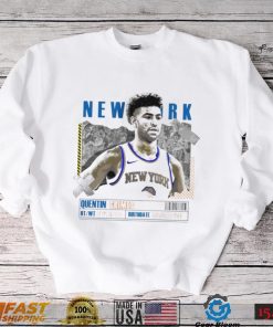 Quentin Grimes number 6 New York Knicks basketball player paper poster shirt