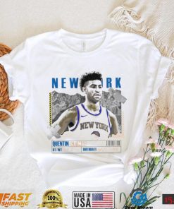 Quentin Grimes number 6 New York Knicks basketball player paper poster shirt