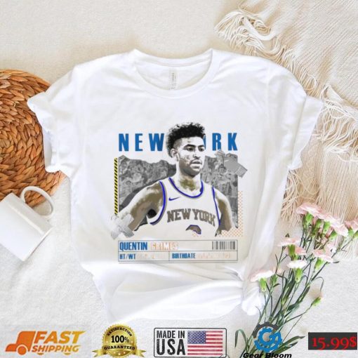 Quentin Grimes number 6 New York Knicks basketball player paper poster shirt