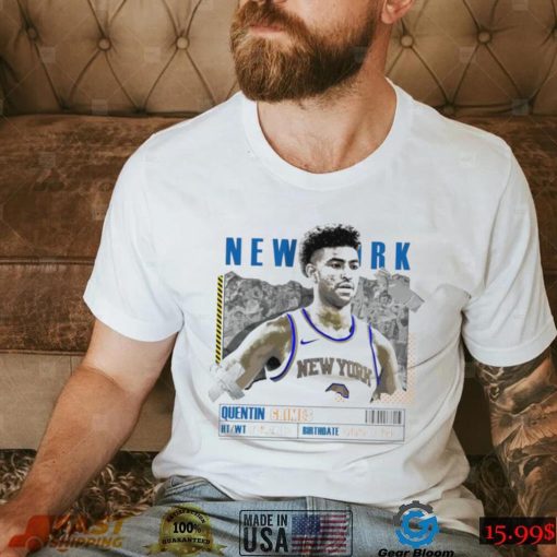 Quentin Grimes number 6 New York Knicks basketball player paper poster shirt