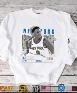 RJ Barrett number 9 New York Knicks basketball player paper poster shirt