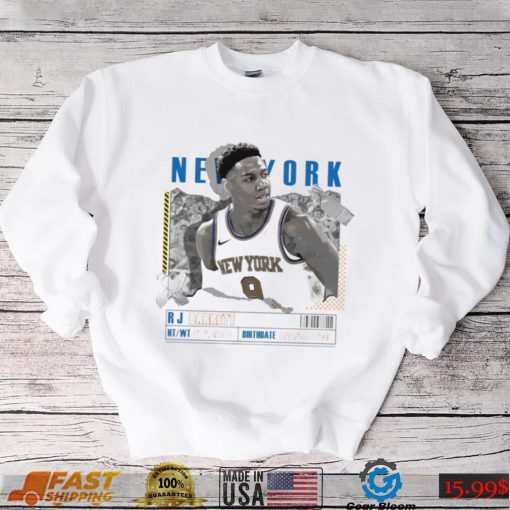 RJ Barrett number 9 New York Knicks basketball player paper poster shirt