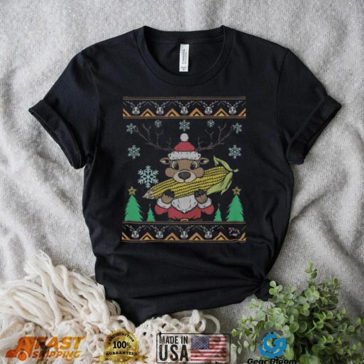 Reindeer Eat Corn ugly christmas Shirt