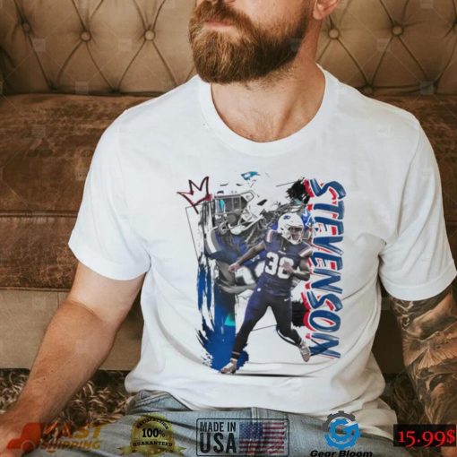 Rhamondre Stevenson number 38 New England Patriots football player pose poster shirt