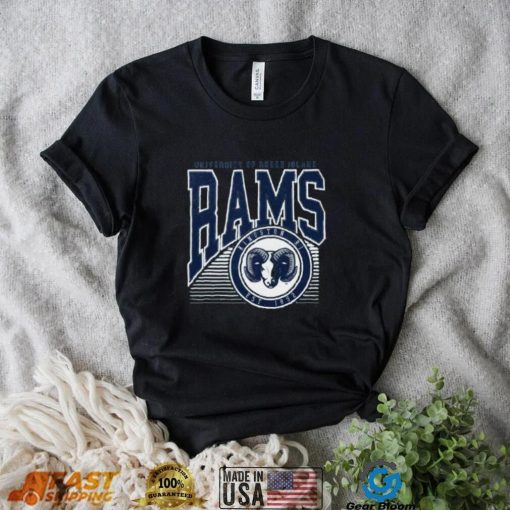 Rhode Island Rams Navy Offset Circle T Shirt