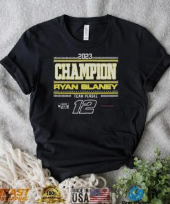 Team Penske Gray Ryan Blaney 2023 NASCAR Cup Series Champion Pit Road T Shirt
