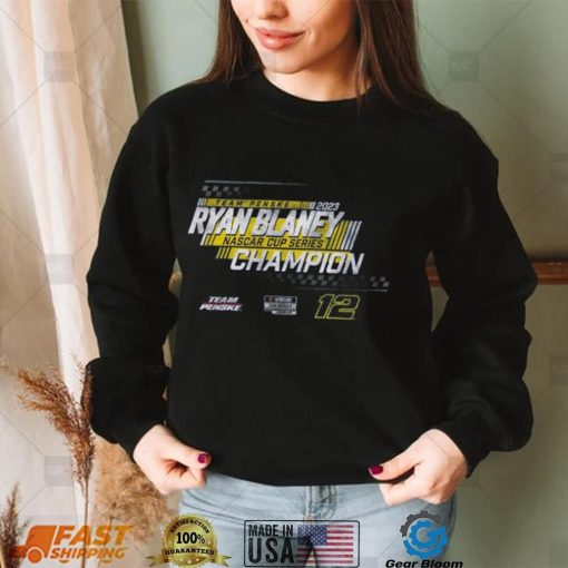 Team Penske Navy Ryan Blaney 2023 NASCAR Cup Series Champion Speed T Shirt