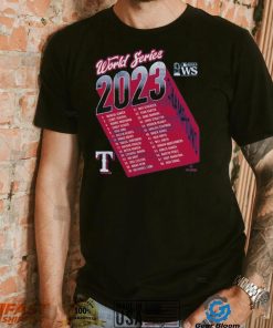 Texas Rangers Majestic Threads 2023 World Series Champions Life Of The Party Roster T Shirts