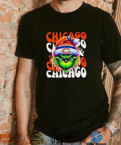 The Grinch Santa Hat Chicago Bears Retro Shirt