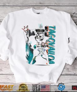 Tua Tagovailoa number 1 Miami Dolphins football player pose poster shirt