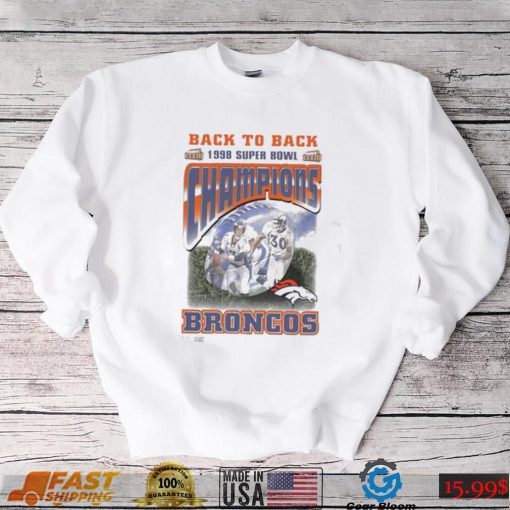 Vintage Broncos Super Bowl Champions XXXIII Back to back broncos 1998 2023 Shirt