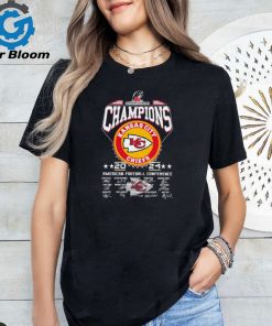 2024 AFC Champions Kansas City Chiefs American football Conference signatures shirt