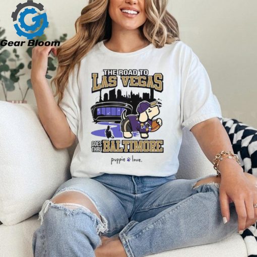 Baltimore Ravens Baltimore To Vegas Pup Shirt