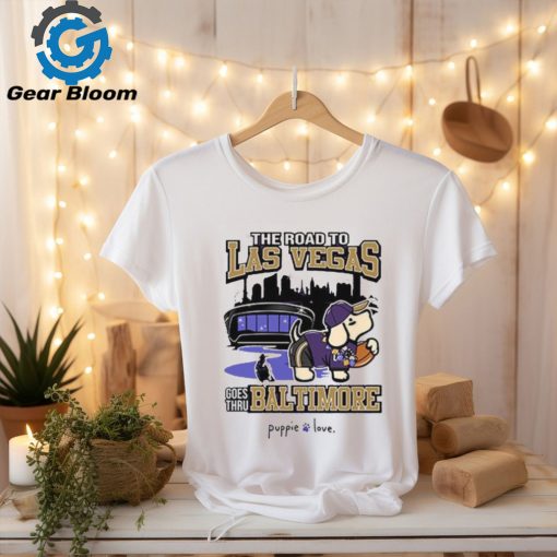 Baltimore Ravens Baltimore To Vegas Pup Shirt