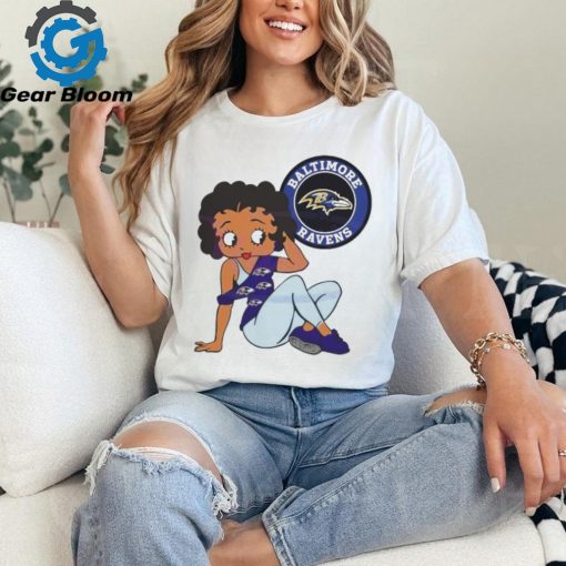 Betty Boop Baltimore Ravens Logo 2024 shirt