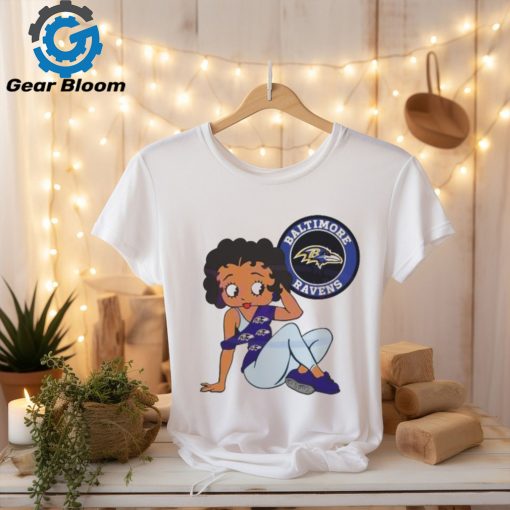 Betty Boop Baltimore Ravens Logo 2024 shirt