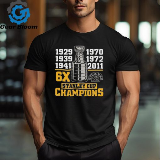 Boston Bruins Centennial 6x Stanley Champs Season Hockey 2024 T Shirt