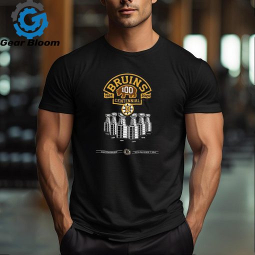 Boston Bruins Hockey Team 100th Season Hockey 2024 T Shirt