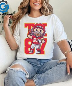 Cartoon Travis Kelce Playing Football 3D shirt