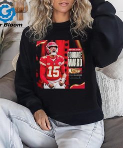 Congrats Patrick Mahomes NFL Kansas City Chiefs Has Been Selected As The Team Winner For The League Ed Block Courage Award T Shirt