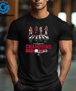 Congratulations Kansas City Chiefs Is Champions Of AFC Championship Game Season 2023 2024 At Jan 28 MT Bank Stadium Abbey Road Team Member Signatures Fan Gifts Merchandise T Shirt