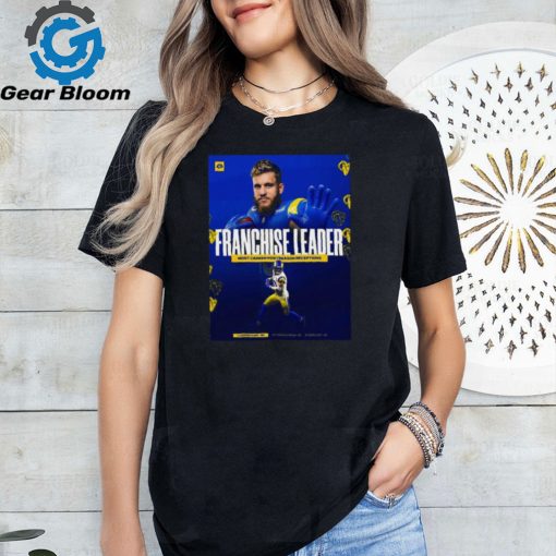 Cooper Kupp Franchise Leader Most Career Postseason Receptions Los Angeles Rams History Shirt