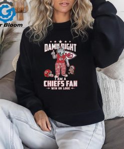 Damn Right I Am A Chiefs Fan Win Or Lose 2024 Mascot Shirt