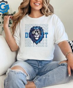 Detroit Gameday Tailgate Football Head Lion wear glasses shirt