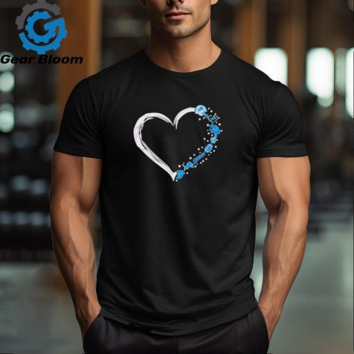 Detroit Lions Football Heart All Team Logo 2024 shirt