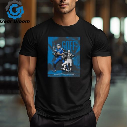 Detroit Lions PR Jare Goff Is The 3rd QB in Franchise History To Win Multiple Playoff Games Joining Tobin Rote and Bobby Layne T Shirt