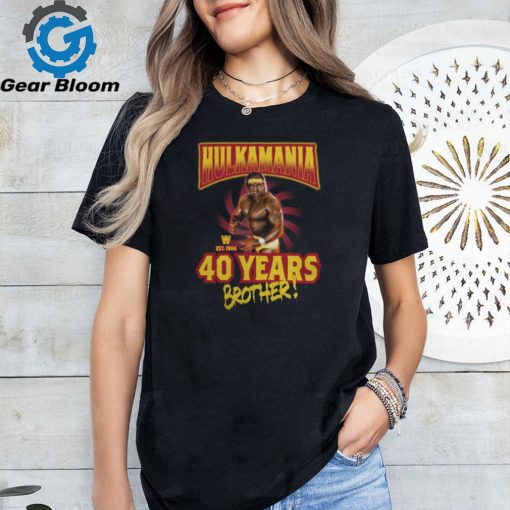 Hulk Hogan 40 Years Brother Est 1984 WWE Shirt