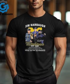 Jim Harbaugh Michigan Coach 2015 2023 thank you for the memories signature shirt