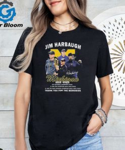 Jim Harbaugh Michigan Coach 2015 2023 thank you for the memories signature shirt