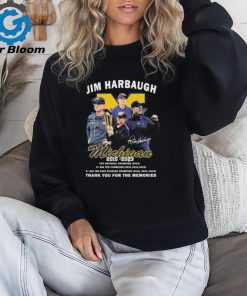 Jim Harbaugh Michigan Coach 2015 2023 thank you for the memories signature shirt