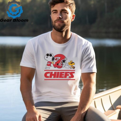 Kansas City Chiefs Snoopy And Woodstock Helmet Shirt