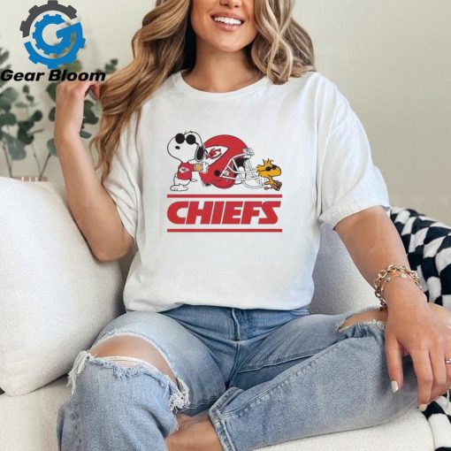 Kansas City Chiefs Snoopy And Woodstock Helmet Shirt