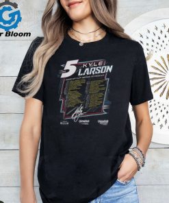 Kyle Larson #5 Hendrick Motorsports Team Collection 2024 Schedule Tee Navy