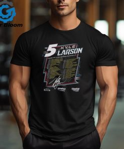 Kyle Larson #5 Hendrick Motorsports Team Collection 2024 Schedule Tee Navy