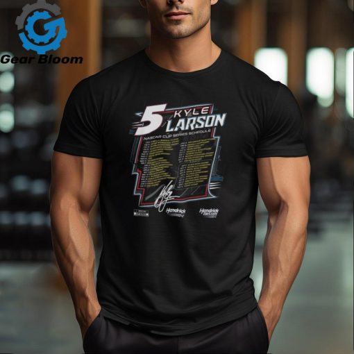 Kyle Larson #5 Hendrick Motorsports Team Collection 2024 Schedule Tee Navy