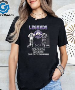 Legends Larry Walker and Todd Helton Colorado Rockies thank you for the memories signatures shirt