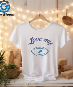 Love My Detroit Lions Football Team Heart Shirt