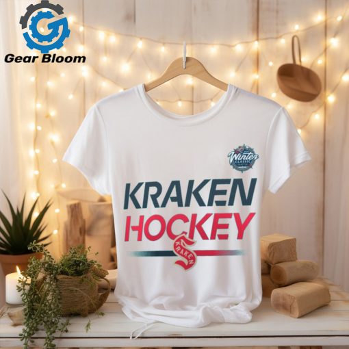 Men’s Fanatics Branded Light Blue Seattle Kraken 2024 NHL Winter Classic Authentic Pro Tech T Shirt